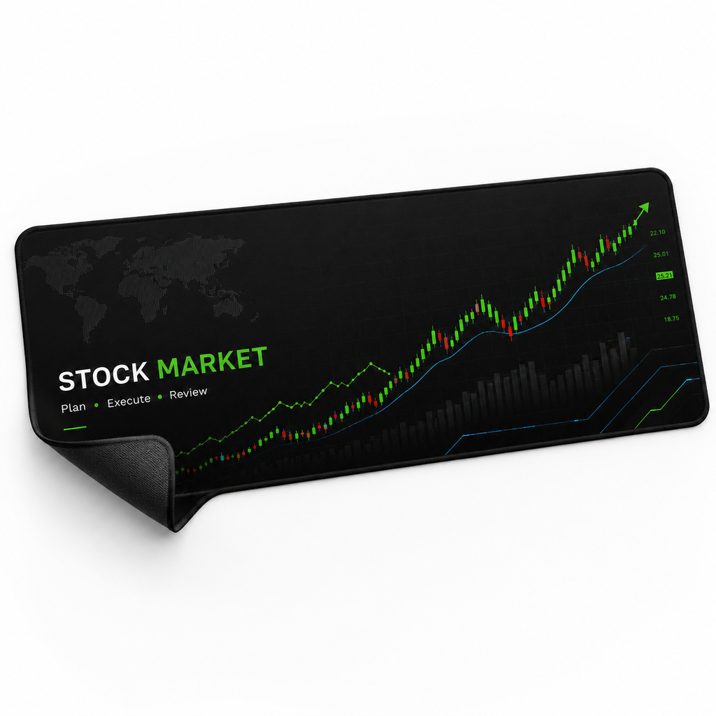 Stock Market Mousepad – Plan. Execute. Review.