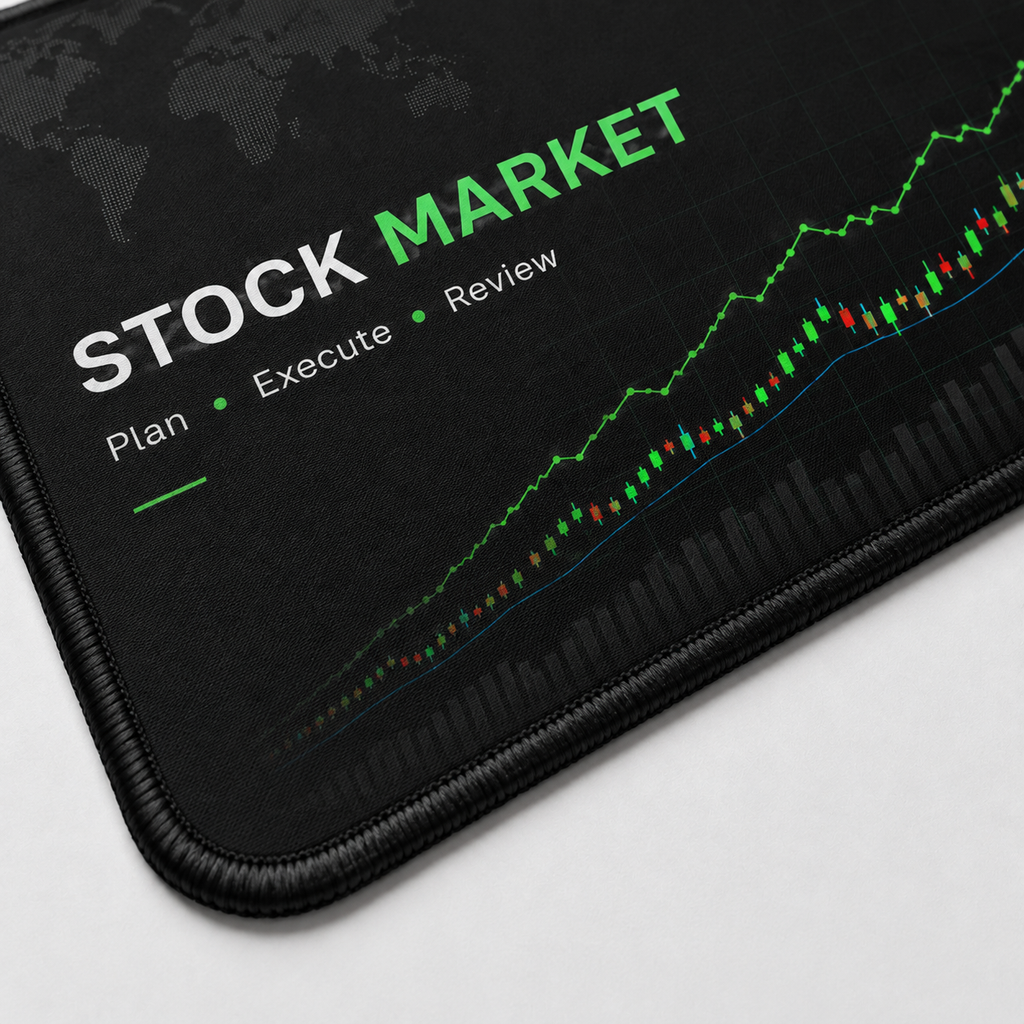 Stock Market Mousepad – Plan. Execute. Review.