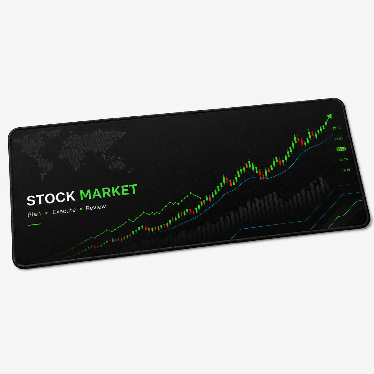 Stock Market Mousepad – Plan. Execute. Review.