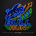 Bull Run Neon LED Schild 50cm