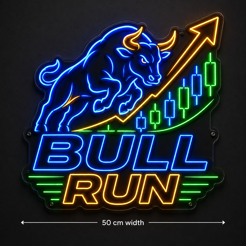 Bull Run Neon LED Schild 50cm