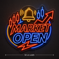 Market Open Neon LED Sign 50cm